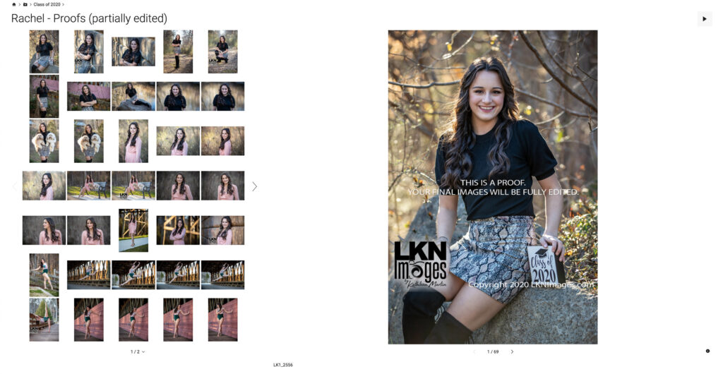 LKN Images Proof Gallery Screen Shot